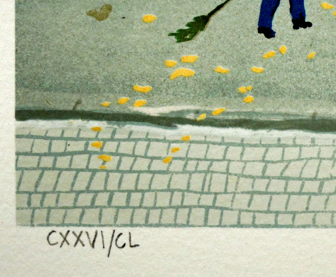 ミッシェル ドラクロワ(Michel DELACROIX)「花市場(フラワーマーケット)」リトグラフ・限定サイン入り 限定番号(ed,126/150)