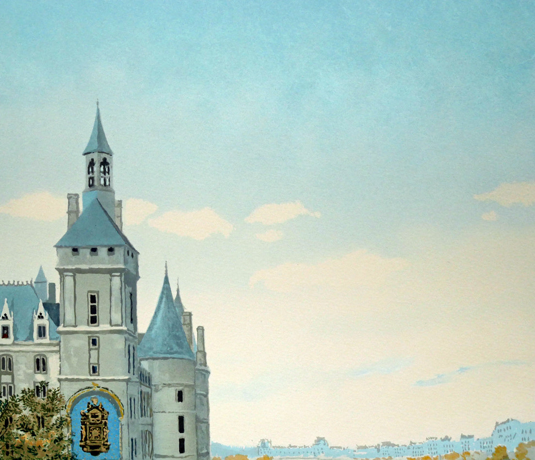 ミッシェル ドラクロワ(Michel DELACROIX)「花市場(フラワーマーケット)」リトグラフ・限定サイン入り 拡大画像2