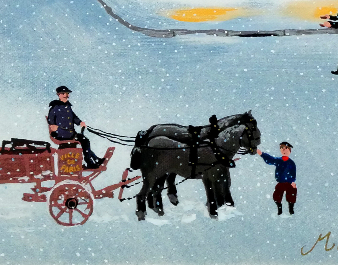 ミッシェル ドラクロワ「ノエル ノエル」キャンバスにシルクスクリーン版画 拡大画像9