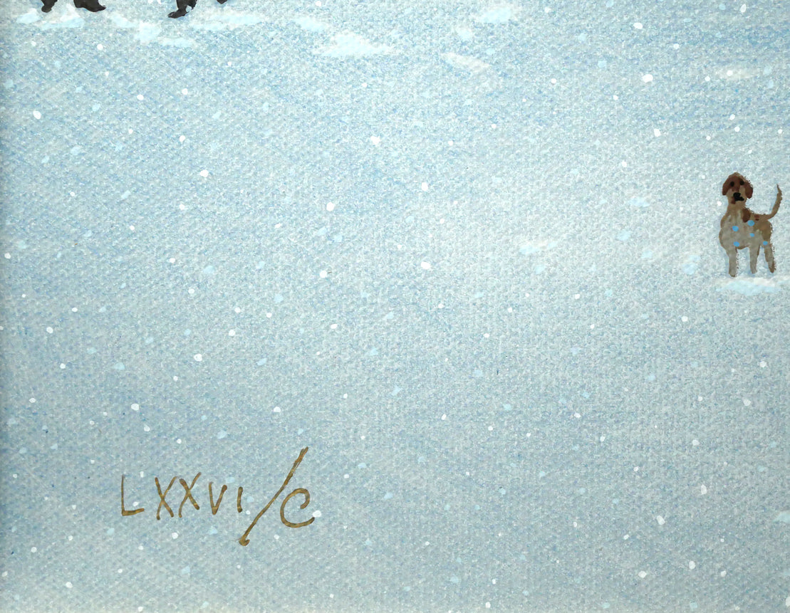 ミッシェル ドラクロワ「ノエル ノエル」キャンバスにシルクスクリーン版画 限定番号(ed,76/100)