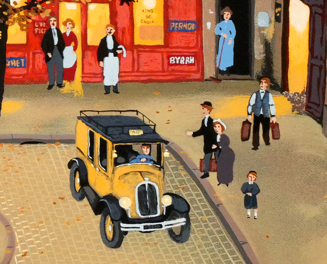 ミッシェル ドラクロワ「パリス アイ ラブ」キャンバスにシルクスクリーン版画 拡大画像10