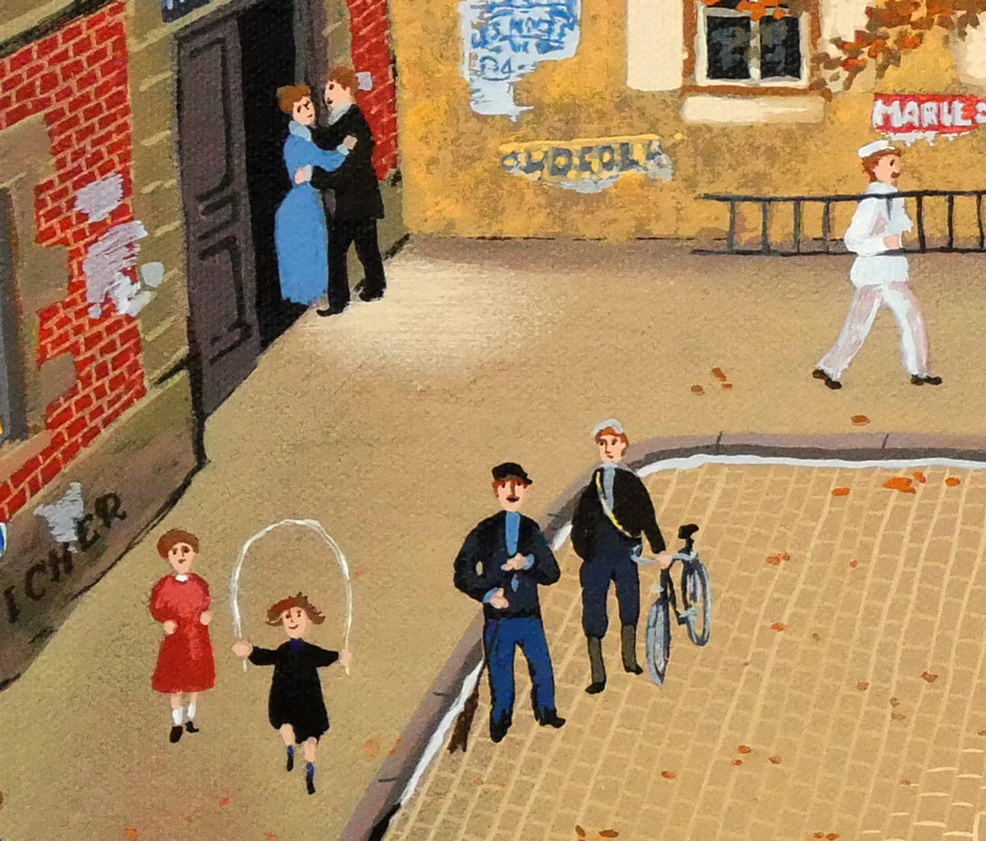 ミッシェル ドラクロワ「パリス アイ ラブ」キャンバスにシルクスクリーン版画 拡大画像8