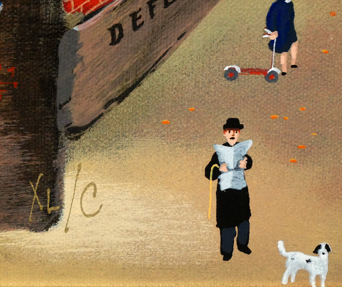 ミッシェル ドラクロワ「パリス アイ ラブ」キャンバスにシルクスクリーン版画 限定番号(ed,40/100)