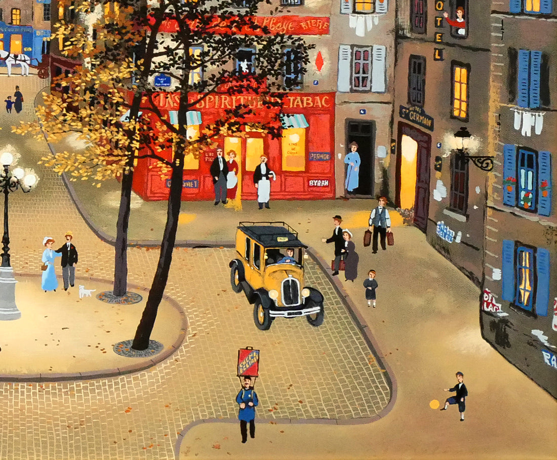 ミッシェル ドラクロワ「パリス アイ ラブ」キャンバスにシルクスクリーン版画 拡大画像6