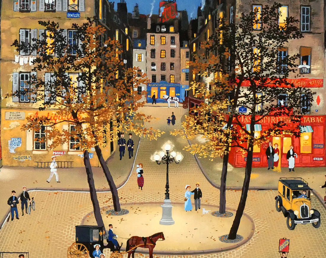 ミッシェル ドラクロワ「パリス アイ ラブ」キャンバスにシルクスクリーン版画 拡大画像5