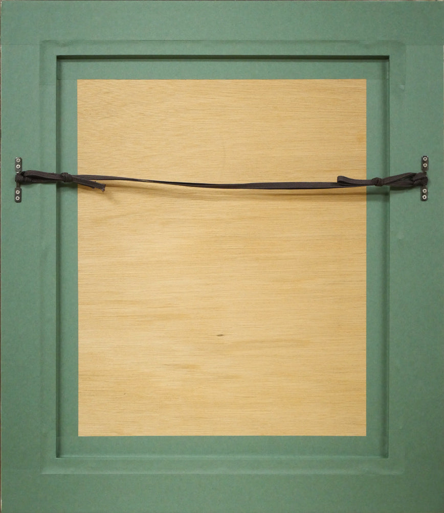 ポール デルヴォー(Paul DELVAUX)「Reflection(二人の裸婦)」リトグラフ 額縁裏側画像