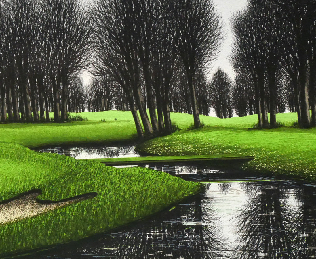 ジャック デペルト(Jacques DEPERTHES)「水辺のグリーン」リトグラフ 拡大画像6