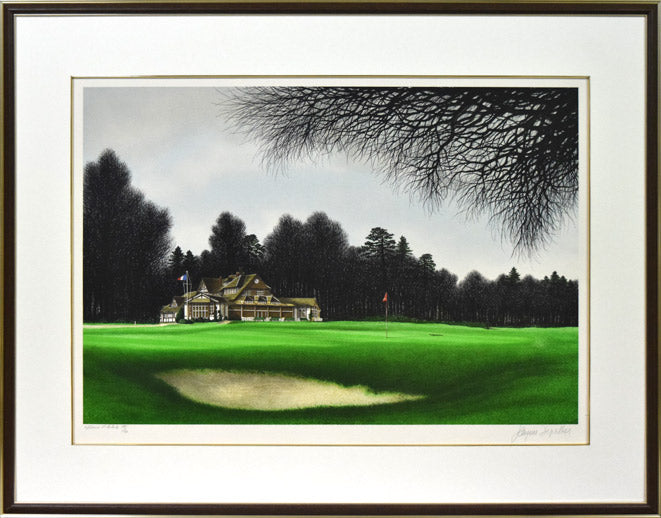 ジャック・デペルト(Jacques DEPERTHES)「17番ホールのバンカー」リトグラフ