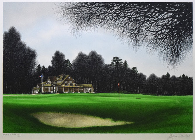 ジャック・デペルト(Jacques DEPERTHES)「17番ホールのバンカー」リトグラフ 作品全体画像