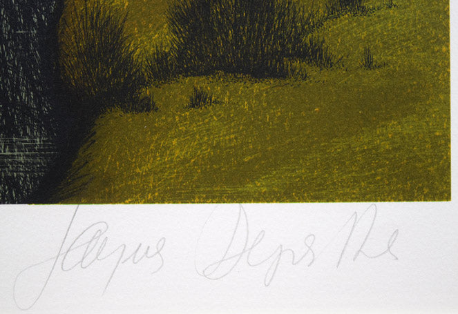 ジャック・デペルト(Jacques DEPERTHES)「キャナル」リトグラフ 本人直筆鉛筆サイン拡大画像