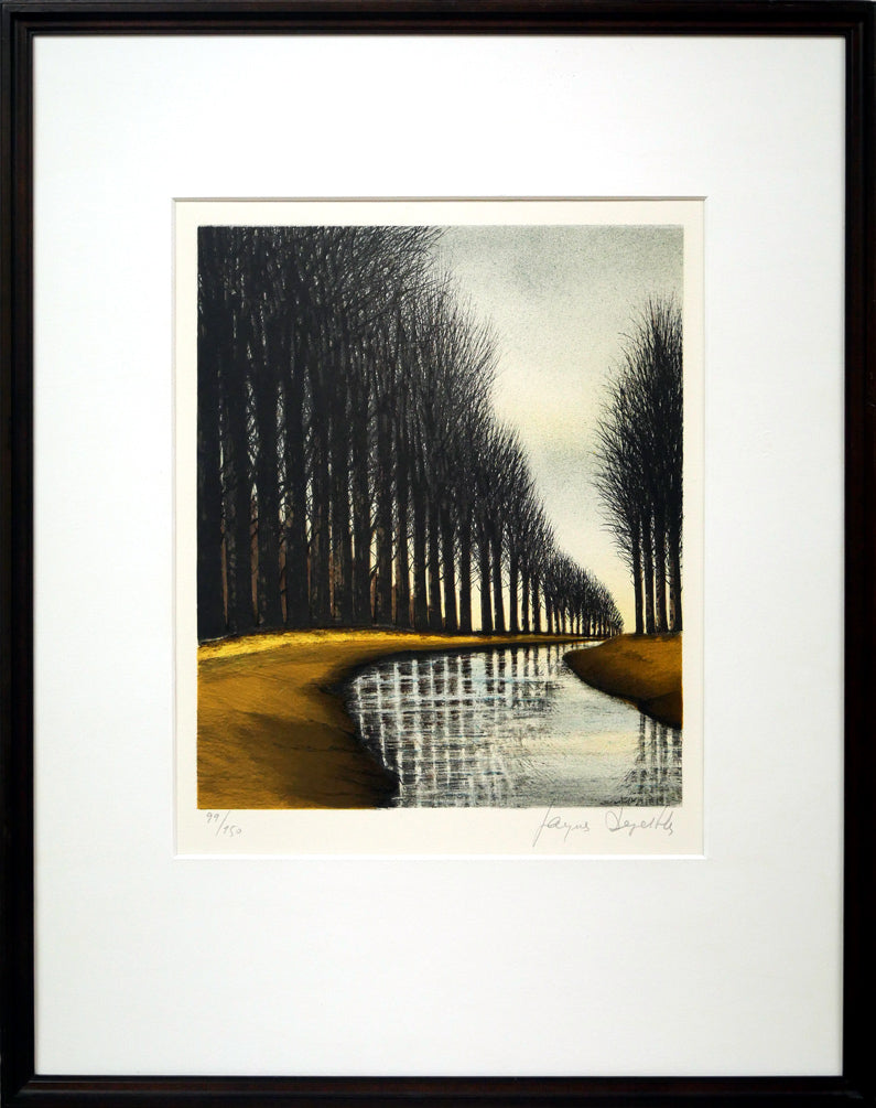 ジャック・デペルト(Jacques DEPERTHES)「小さなキャナル」リトグラフ