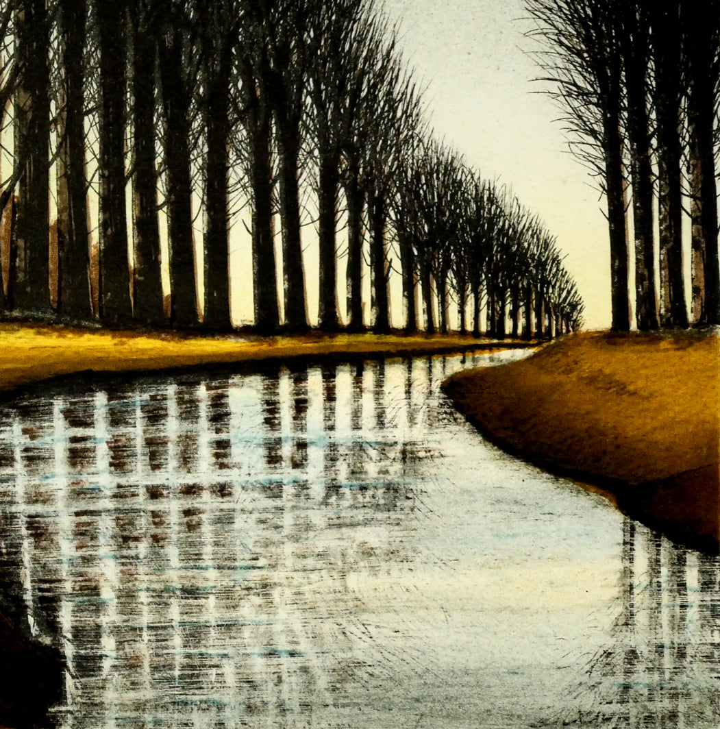 ジャック・デペルト(Jacques DEPERTHES)「小さなキャナル」リトグラフ 拡大画像4