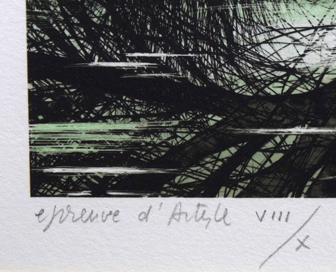 ジャック・デペルト(Jacques DEPERTHES)「ジュネーブのゴルフ16番ホール」リトグラフ 限定番号(ed,E.A=作家保存版8/10)