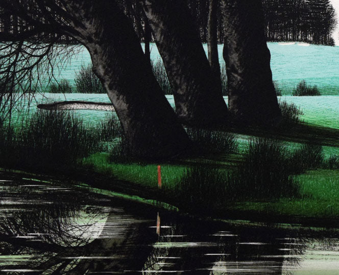 ジャック・デペルト(Jacques DEPERTHES)「ジュネーブのゴルフ16番ホール」リトグラフ 拡大画像3