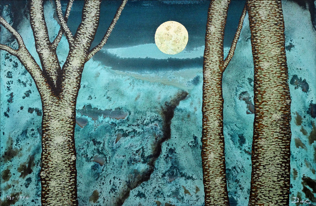 萄雅彦「宵YOI」マテリアルペインティング 作品全体画像