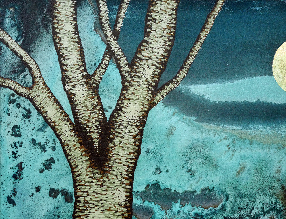 萄雅彦「宵YOI」マテリアルペインティング 拡大画像1