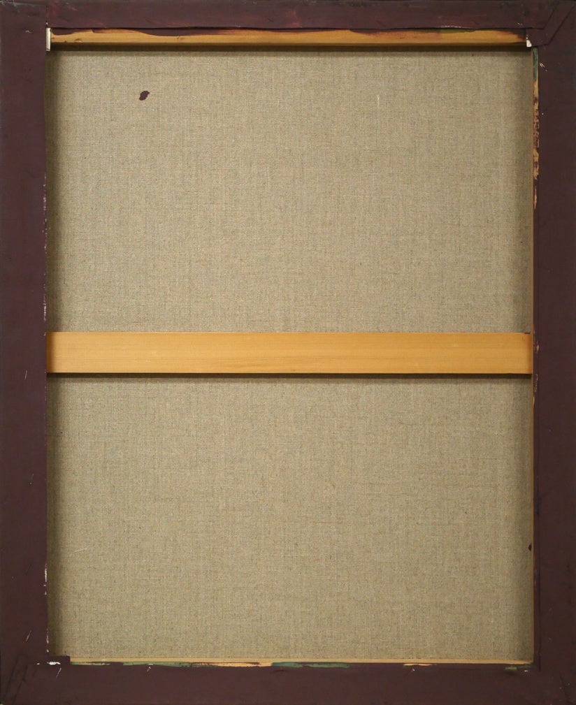 萄雅彦「深淵」油絵・F25号 キャンバス裏側画像