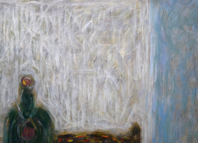 蛯子善悦「二つの瓶と果物」油絵・M8号 拡大画像2