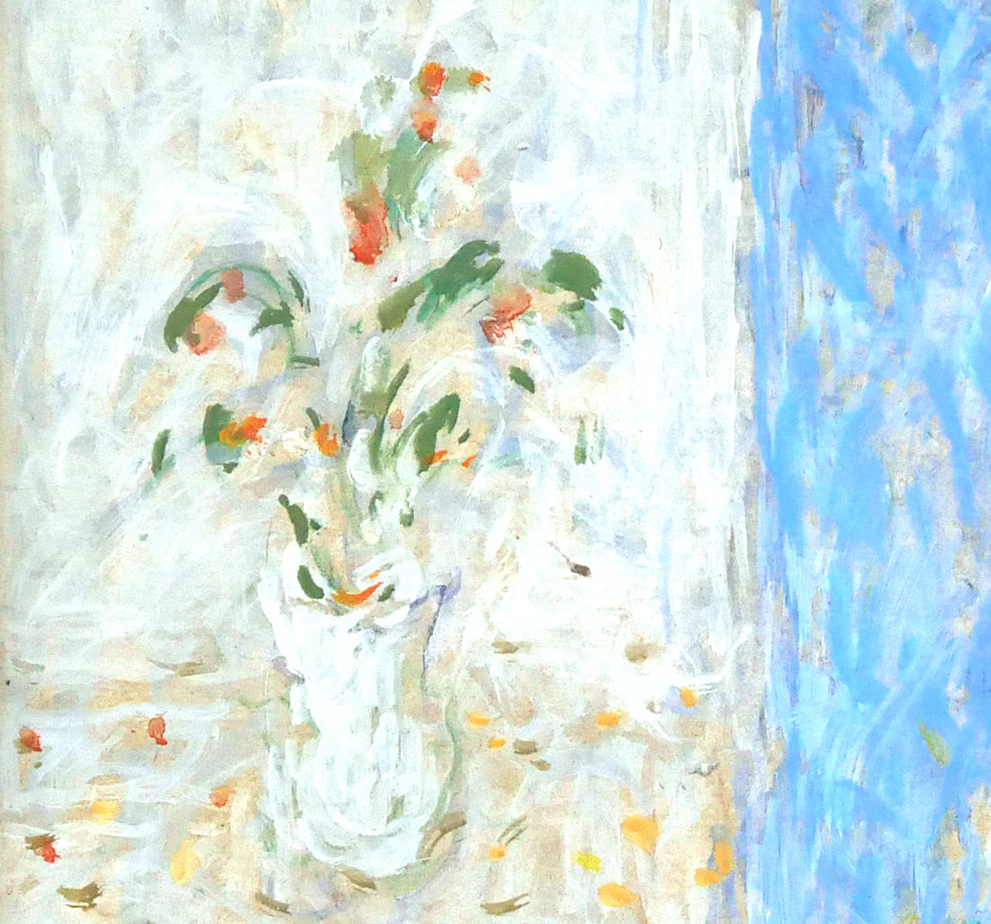 蛯子善悦「椅子とバイオリン」油絵・P8号 拡大画像3