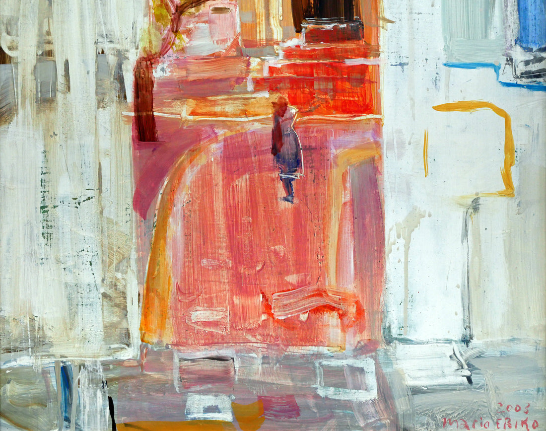 蛯子真理央「シャルトルの街かど(フランス)」油絵・仏P10号 拡大画像2