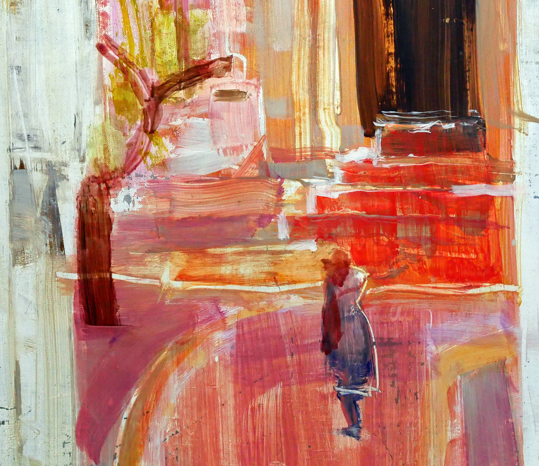 蛯子真理央「シャルトルの街かど(フランス)」油絵・仏P10号 拡大画像3