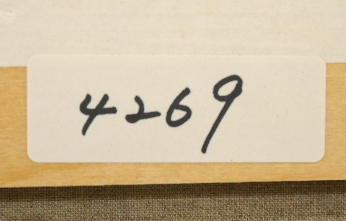 蛯子善悦「卓上の静物」油絵・M8号 キャンバス裏側拡大画像1