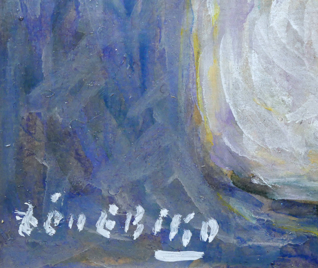 蛯子善悦「卓上の静物」油絵・M8号 サイン拡大画像