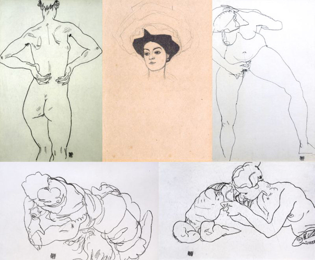 エゴン・シーレ「EGON SCHIELE」リトグラフ・ポートフォリオ(10枚セット額縁付き) 掲載内容2