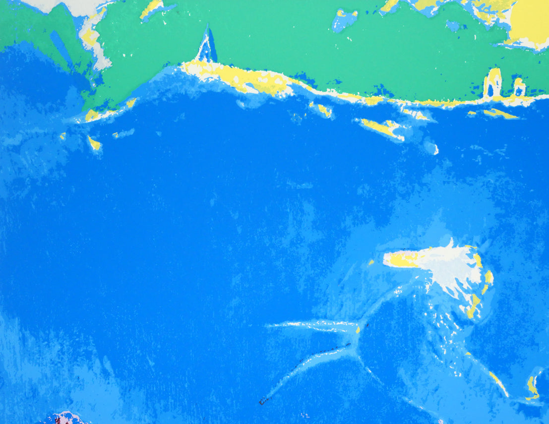 遠藤ミマン「三角点のある風景」シルクスクリーン版画 拡大画像1