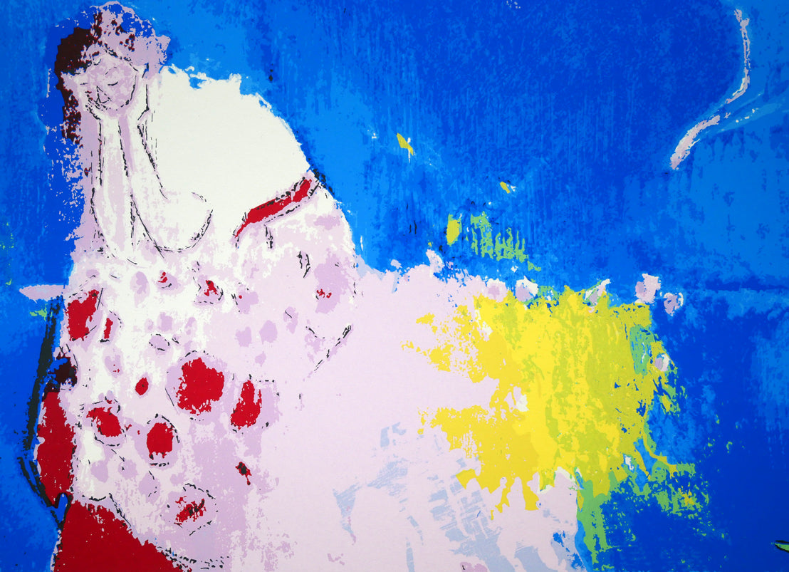 遠藤ミマン「三角点のある風景」シルクスクリーン版画 拡大画像5