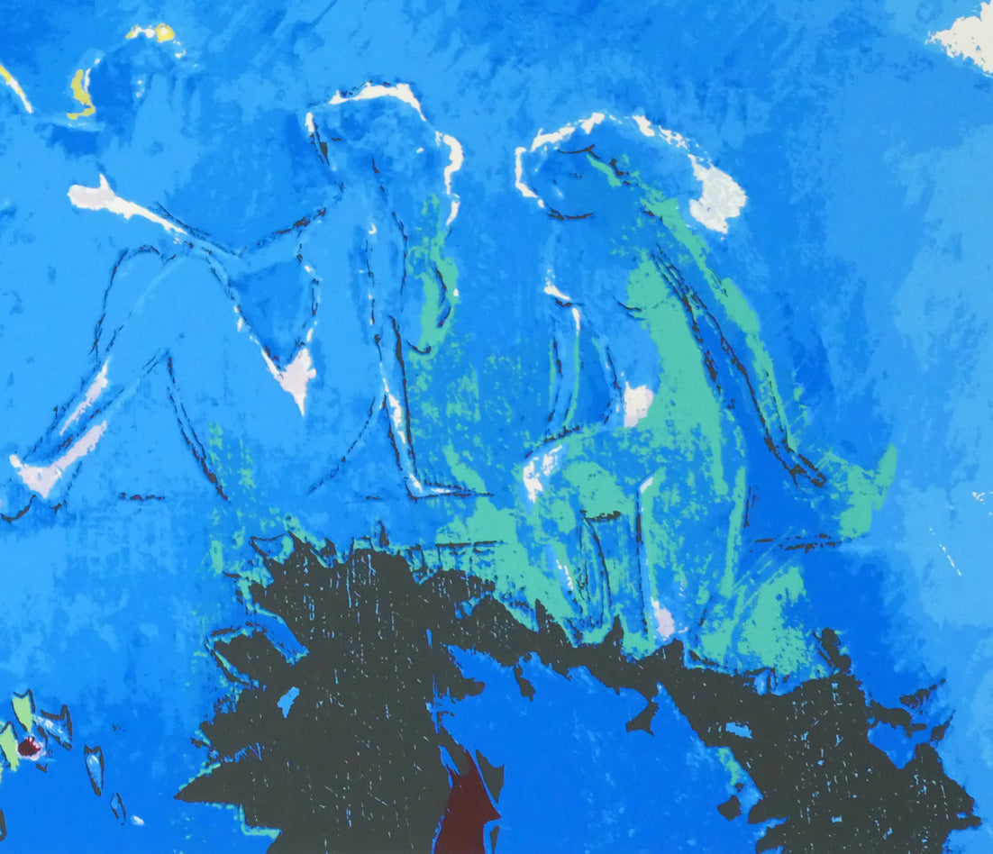 遠藤ミマン「三角点のある風景」シルクスクリーン版画 拡大画像4