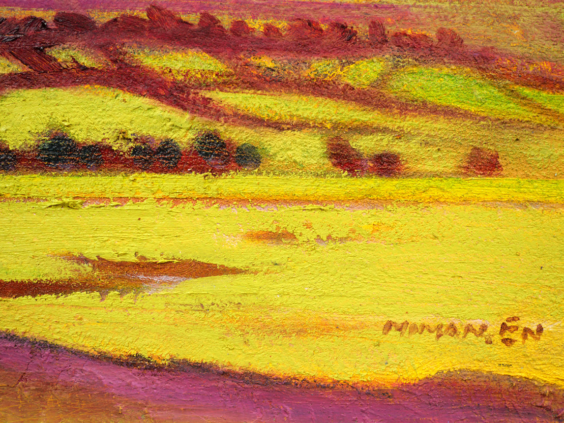 遠藤ミマン「樽前・三角点・馬」油絵・F6号 拡大画像6