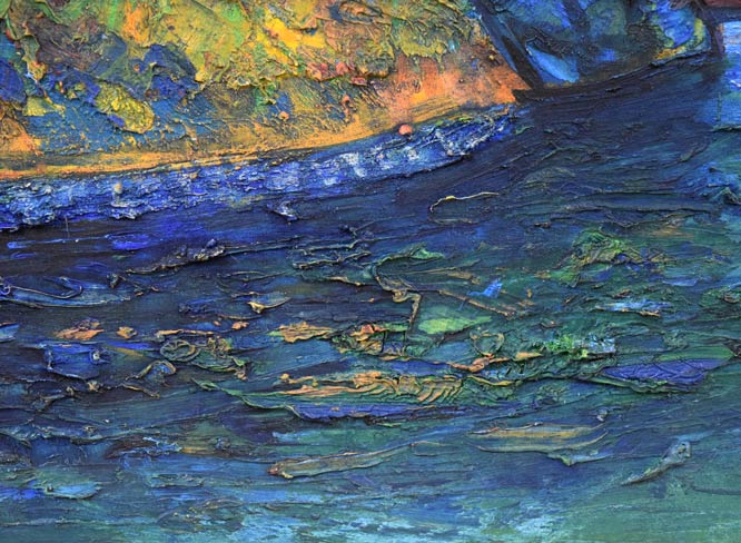 遠藤ミマン「支笏湖(樽前山)」油絵・F6号 拡大画像5