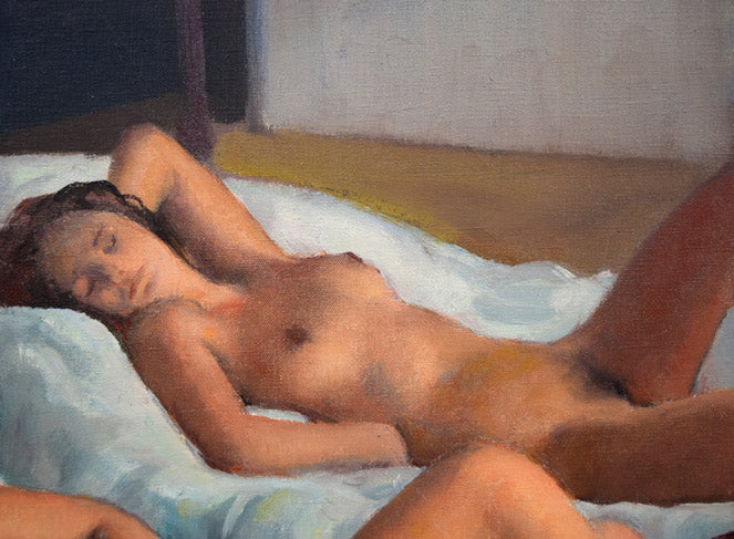 モーリス・エランジェ「裸婦」油絵・仏F15号　拡大画像2