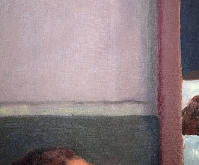 モーリス エランジェ(MURICE EHLINGER)「裸婦」油絵・仏F15号 拡大画像1