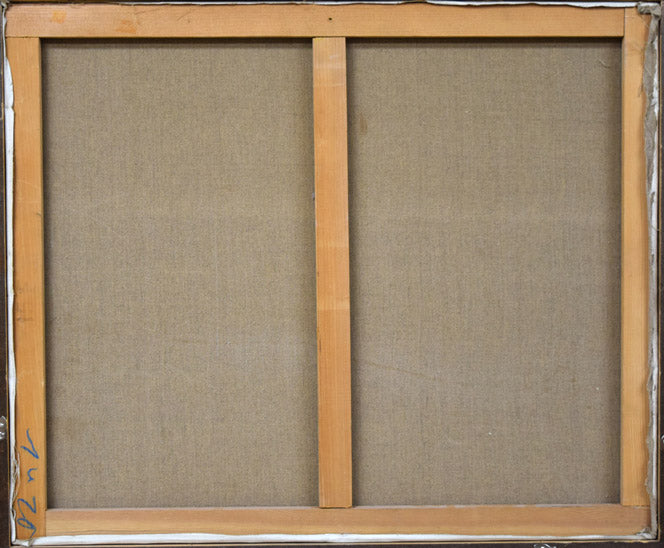 モーリス エランジェ(MURICE EHLINGER)「裸婦」油絵・仏F15号 キャンバス裏側画像