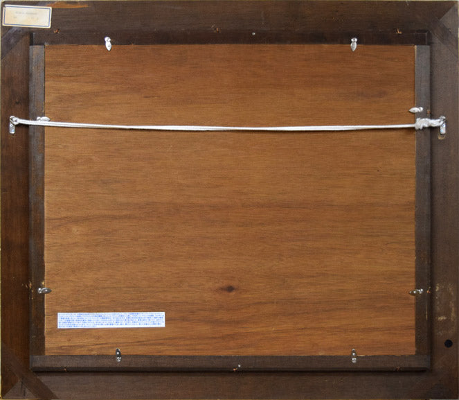 モーリス エランジェ(MURICE EHLINGER)「裸婦」油絵・仏F15号 額縁裏側画像