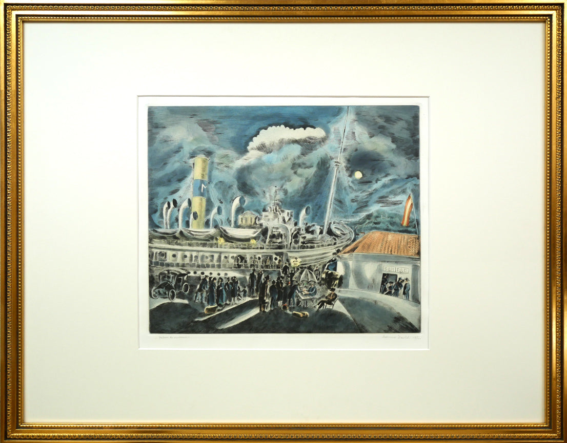 エルミーヌ ダヴィッド(Hermine DAVID)「パルマ・デ・マジョルカ」銅版画(ドライポイント・アクアチント)