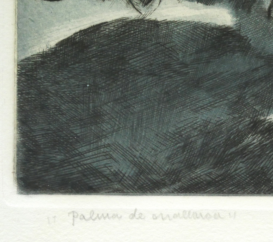 エルミーヌ ダヴィッド(Hermine DAVID)「パルマ・デ・マジョルカ」銅版画(ドライポイント・アクアチント) タイトル拡大画像