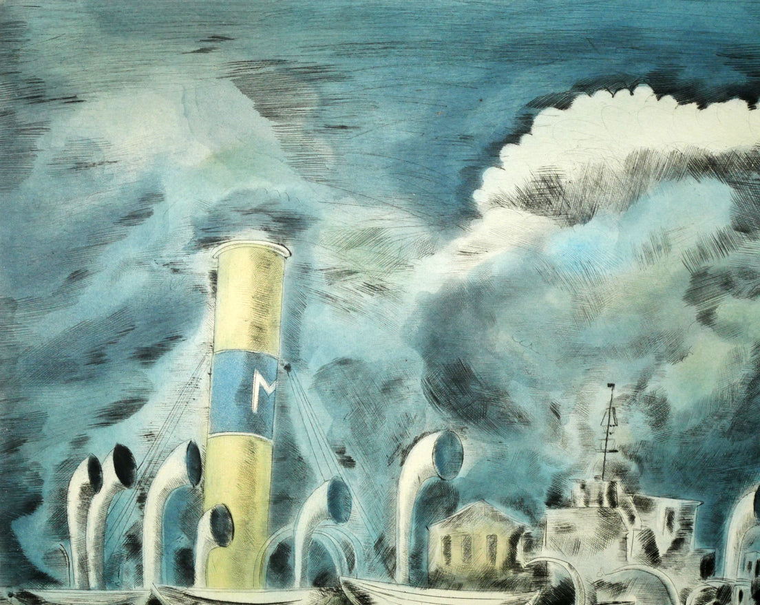 エルミーヌ ダヴィッド(Hermine DAVID)「パルマ・デ・マジョルカ」銅版画(ドライポイント・アクアチント) 拡大画像1