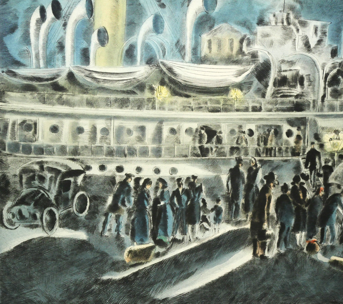 エルミーヌ ダヴィッド(Hermine DAVID)「パルマ・デ・マジョルカ」銅版画(ドライポイント・アクアチント) 拡大画像3