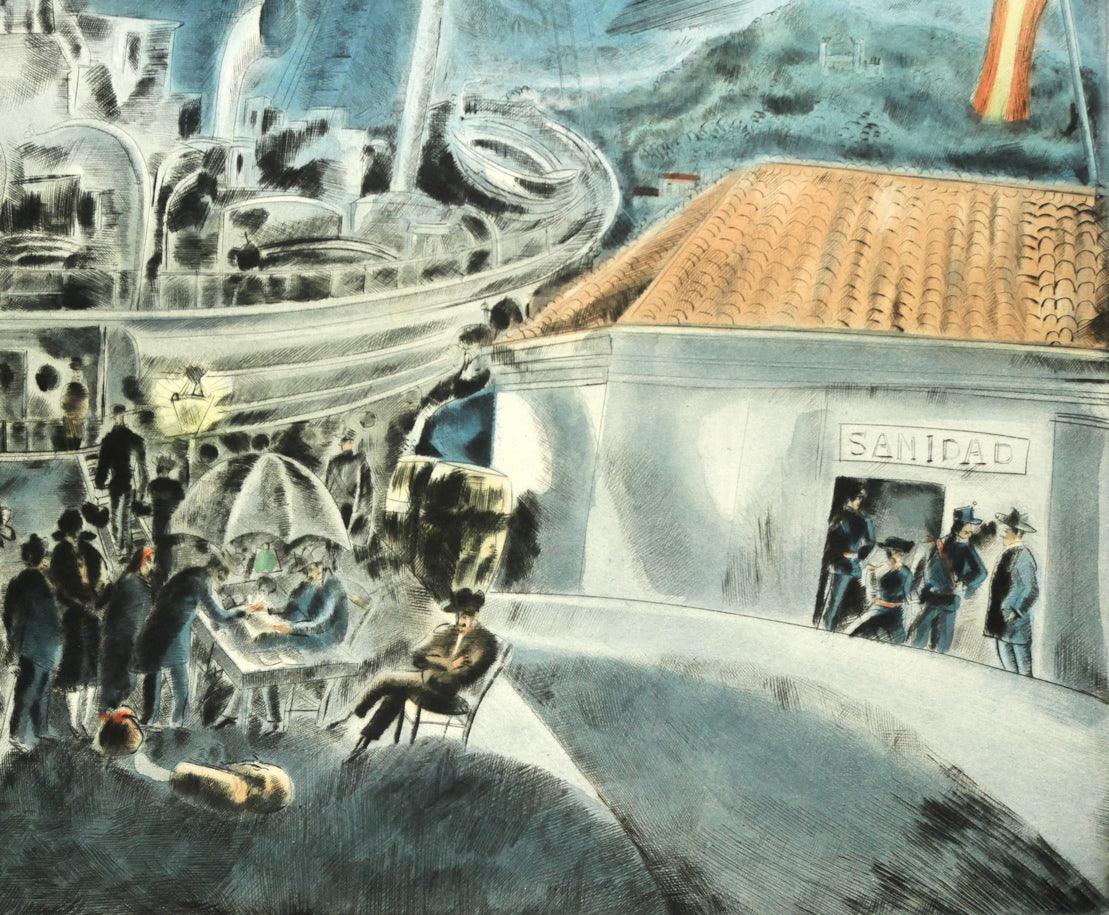 エルミーヌ ダヴィッド(Hermine DAVID)「パルマ・デ・マジョルカ」銅版画(ドライポイント・アクアチント) 拡大画像4