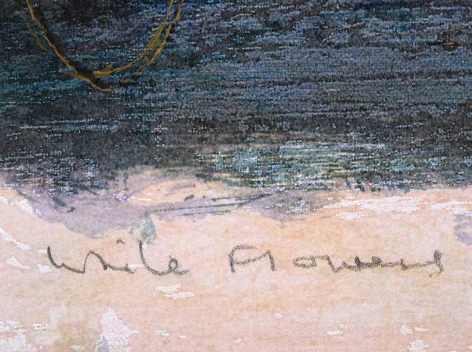 ロイ フェアチャイルド(Roy Fairchild)「白い花束」シルクスクリーン版画 タイトル部分(White Flowers)