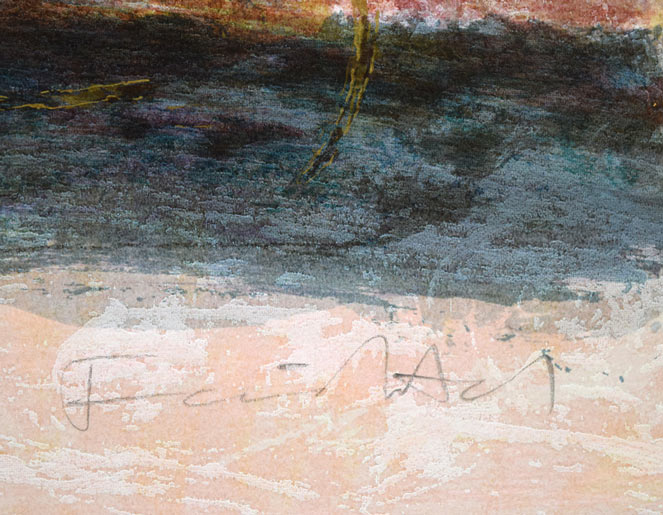 ロイ フェアチャイルド(Roy Fairchild)「白い花束」シルクスクリーン版画 本人直筆鉛筆サイン