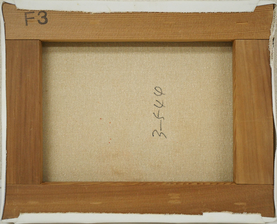 FERRER「薔薇」油絵・F3号 キャンバス裏側画像