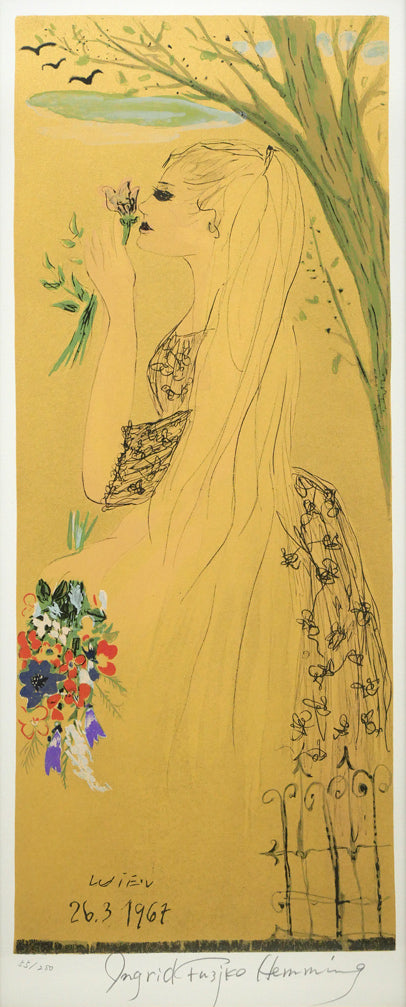 フジ子ヘミング「春」リトグラフ 作品全体画像