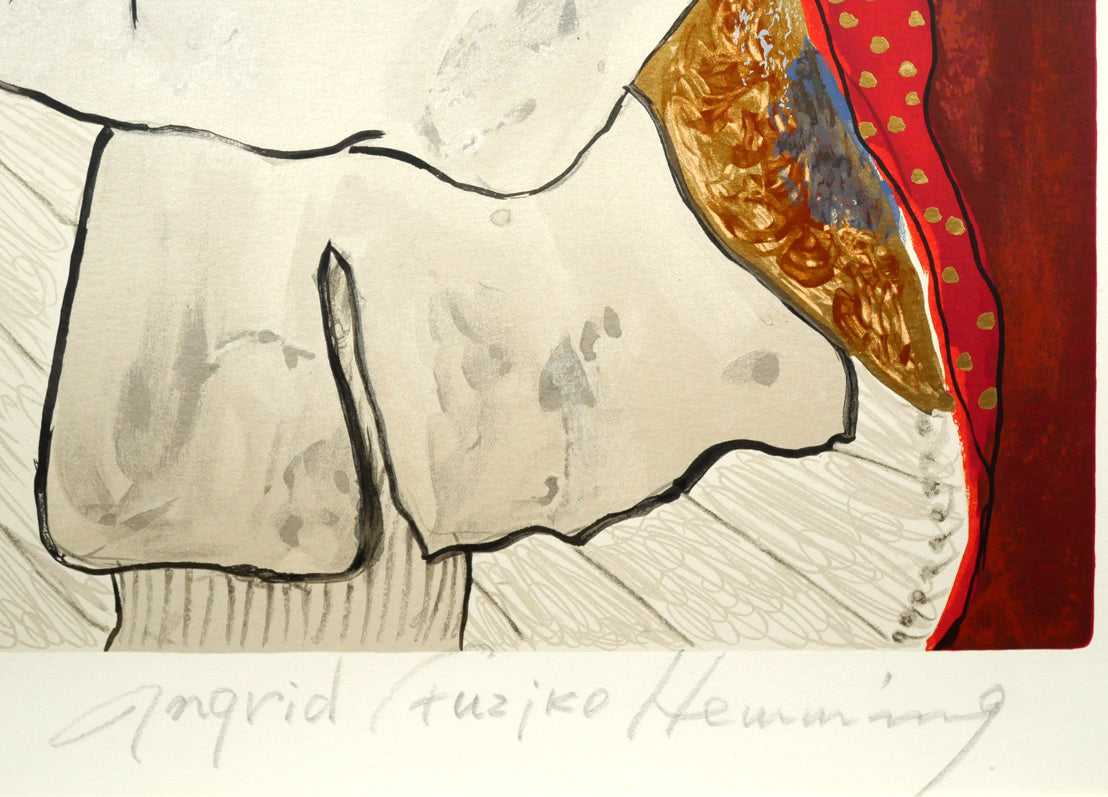 フジ子ヘミング「お祈り」シルクスクリーン版画 本人直筆鉛筆サイン