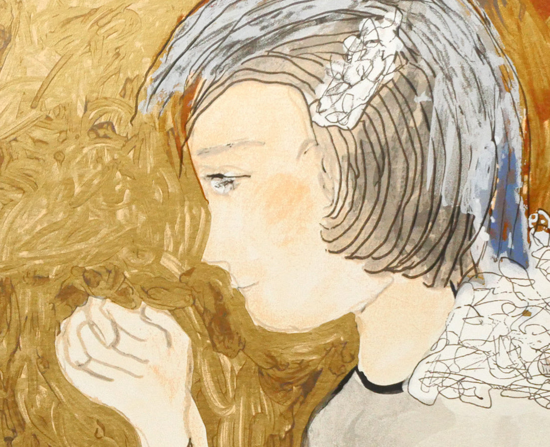 フジ子ヘミング「お祈り」シルクスクリーン版画 拡大画像2