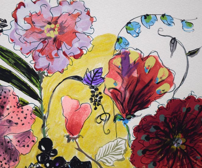 フジ子ヘミング「スエーデンの歌」シルクスクリーン版画 拡大画像2