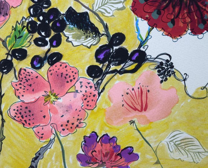 フジ子ヘミング「スエーデンの歌」シルクスクリーン版画 拡大画像5